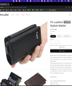 Alternative view of PU Leather Bifold Stylish Walle