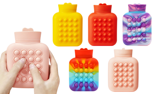 One or Two Silicone Push Pop Hot Water Bag