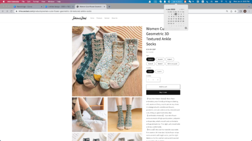 Cute Flower Geometric 3D Textured Ankle Socks - Image 8