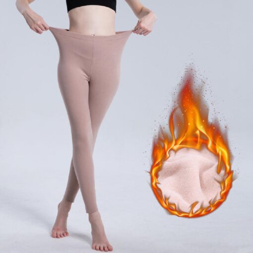 One or Two Double-sided fleece elastic body-fitting leggings - Image 12