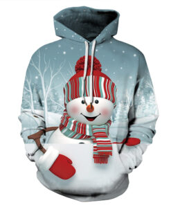 Alternative view of Christmas 3D Print Funny Lovely Pocket Hoodi