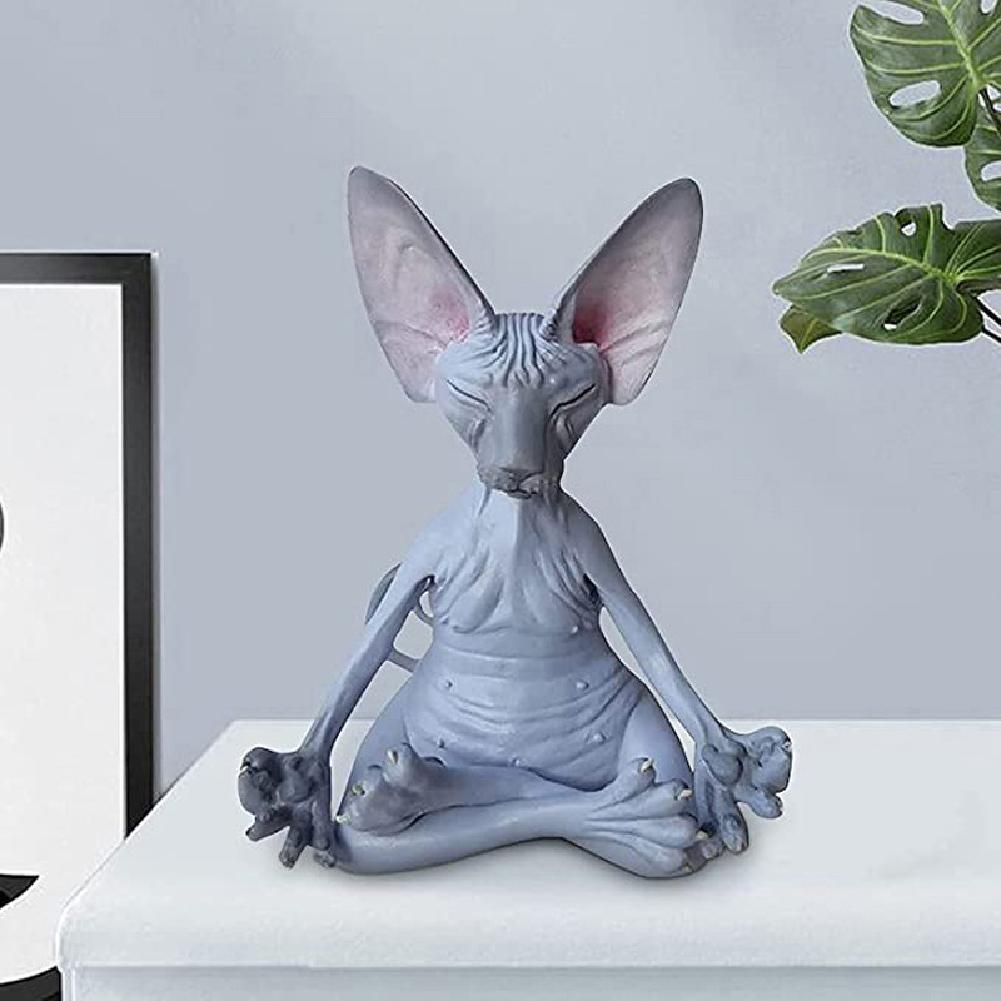 Meditation Sphynx Cat Statue - Image 6