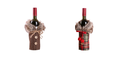 One, Two or Four Pieces Christmas Sweater Wine Bottle Cove - Image 7