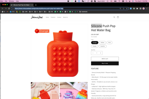 One or Two Silicone Push Pop Hot Water Bag - Image 10