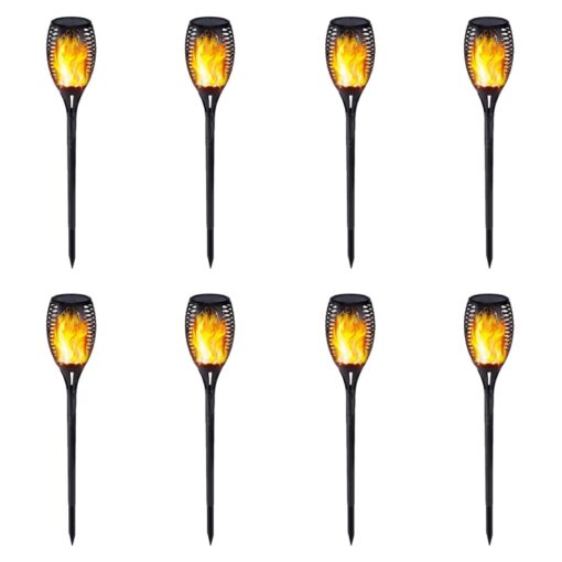 Four or Eight Pack Solar LED Flickering Flame Torch Light - Image 6