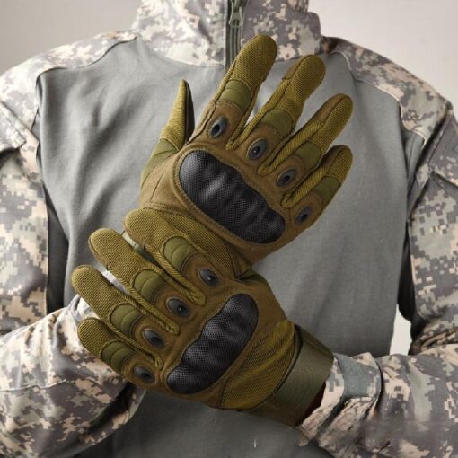 One Pair of Touch Screen Tactical Impact Gloves For Cycling Climbing Camping - Image 6