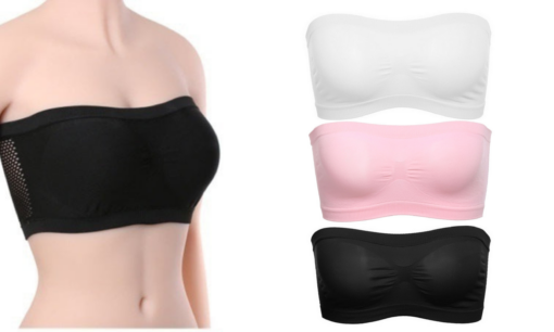 One or Three Fashion Ladies Strapless High Elasticity Breathable Tube Top