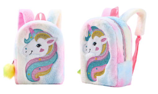 Unisex Unicorn Kid's Plush School Bag - Image 4