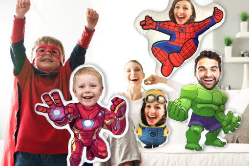 Personalised 3D Cartoon Mini Me Pillow - 4 sizes!
