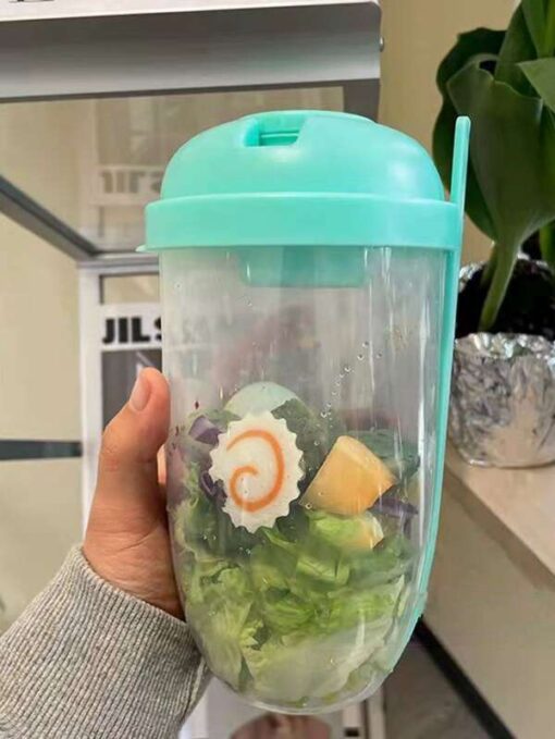 Fresh Salad Shaker Cup with Fork - Image 13