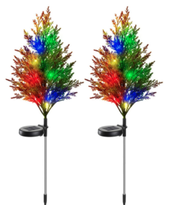 2 pcs LED Solar Cypress Tree Light