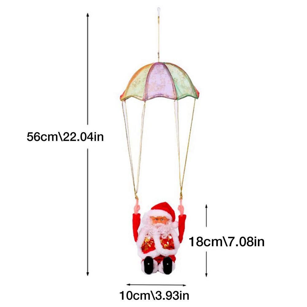 Musical Tumbling Parachute Christmas Sant - Image 8