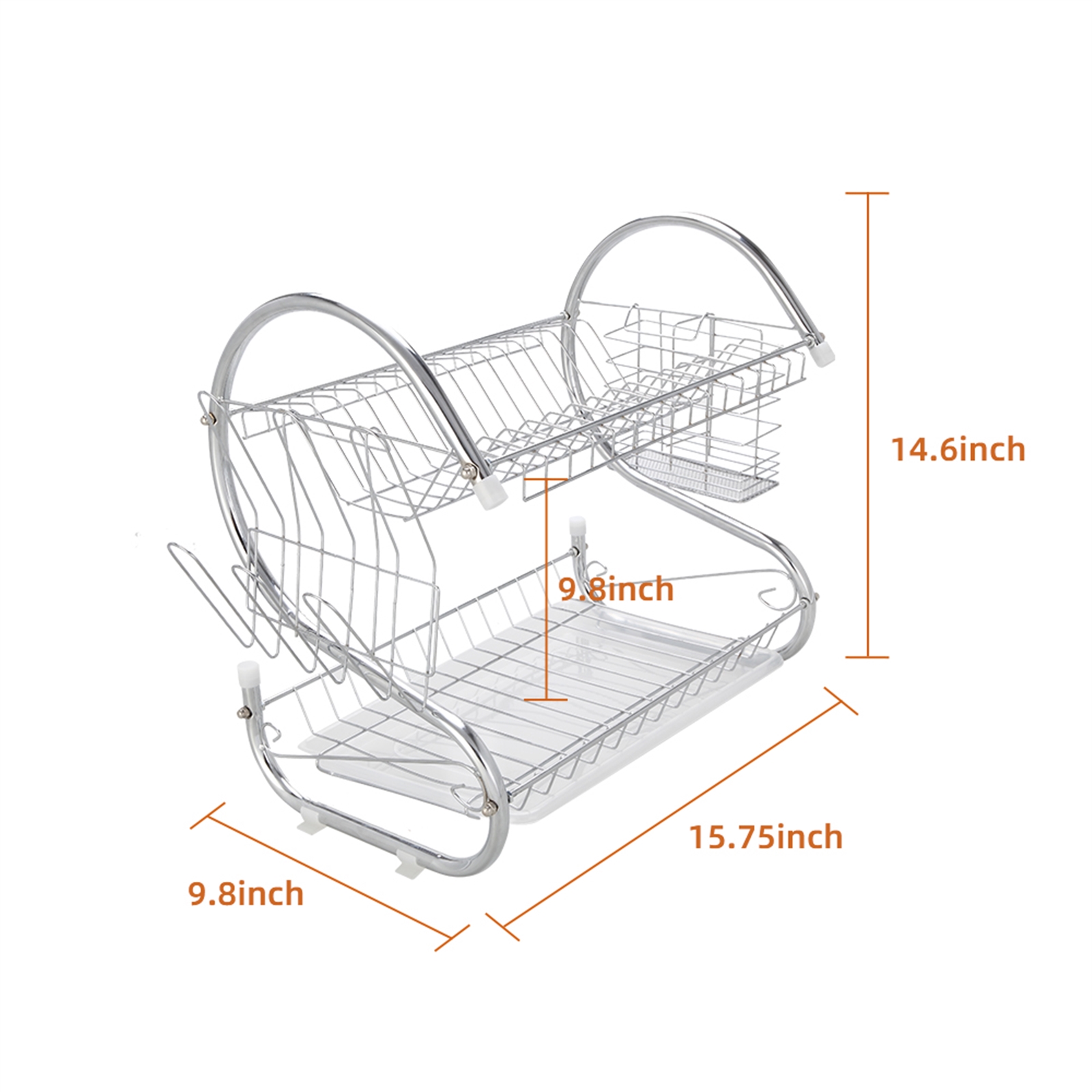Limited Multifunctional S-Shaped Dual Layers Dish Drainer - Image 13