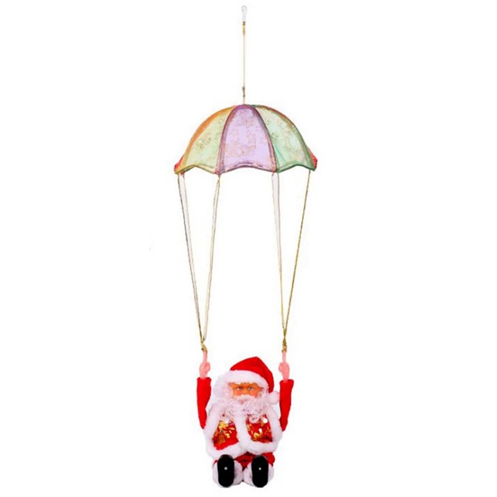 Musical Tumbling Parachute Christmas Sant - Image 6