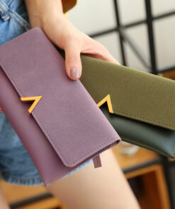 Women's Solid Colour Long Wallet
