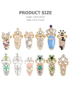 12PCS Fashion Finger Nails Rings