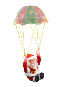 Alternative view of Musical Tumbling Parachute Christmas Sant