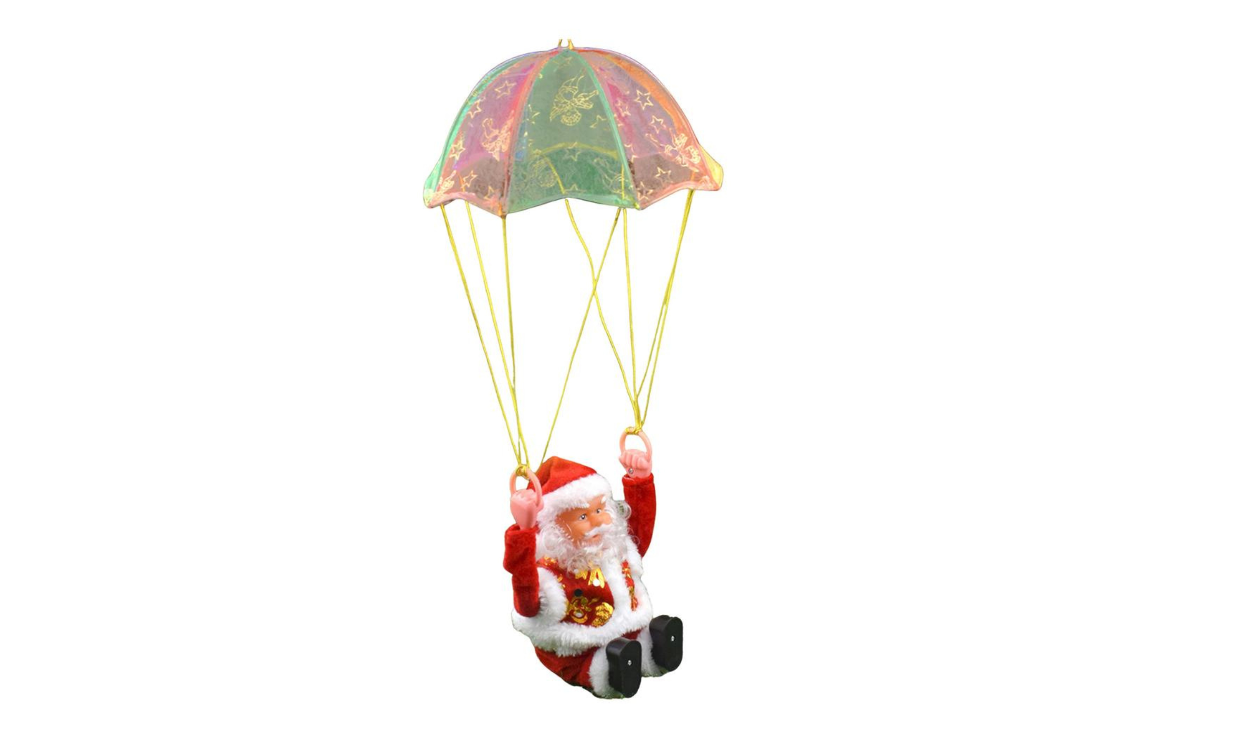 Musical Tumbling Parachute Christmas Sant - Image 2