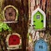 6 Fairy Door Miniature Tree Decorations