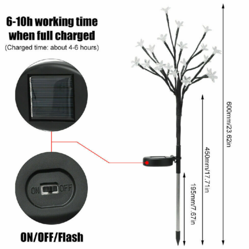 Solar Powered 20 LEDs Landscape Lawn Lights - Image 8