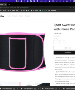 Sport Sweat Belt with Phone Pocket