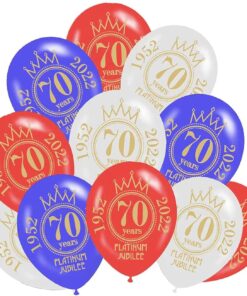70th Platinum Jubilee 12" Balloons