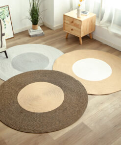 Round Woven Design Carpet