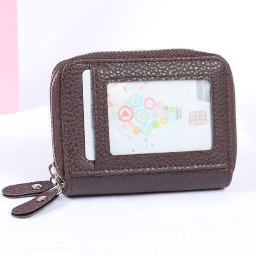 RFID Blocking  Leather Credit Card Holder - Image 5