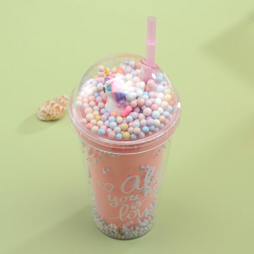 Unicorn Water Tumbler with Straw - Image 15