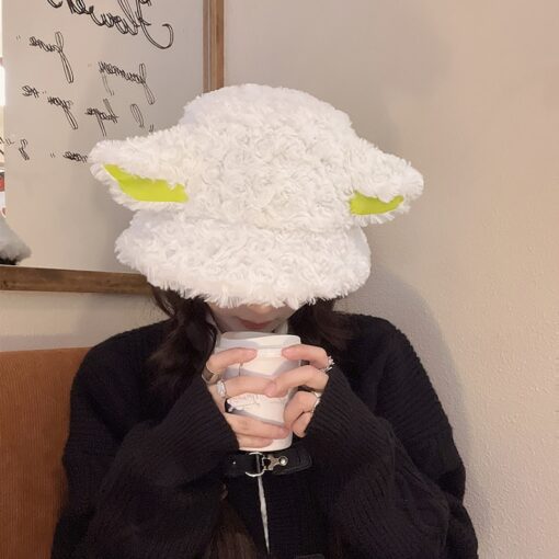 Plush Sheep Ear Fisherman Hat - Image 4