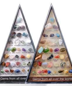 36 PCS/Box Natural Healing Crystals Mineral Specimens Irregular Tumbled Stones Rock Collection Box