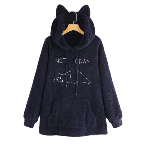 Not Today Lazy Cat Hoodie - Image 6