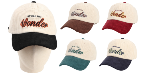 Unisex Retro Embroidery Corduroy Cap - United Kingdom