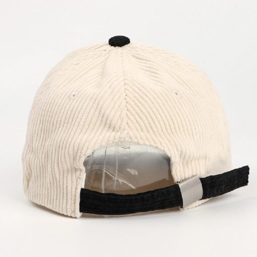 Unisex Retro Embroidery Corduroy Cap - United Kingdom - Image 8