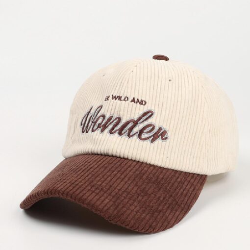 Unisex Retro Embroidery Corduroy Cap - United Kingdom - Image 13