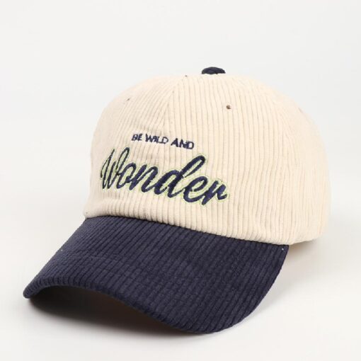 Unisex Retro Embroidery Corduroy Cap - United Kingdom - Image 14