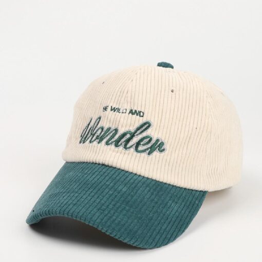 Unisex Retro Embroidery Corduroy Cap - United Kingdom - Image 16