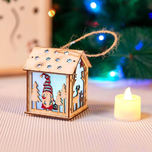 Christmas Wood House Tree Hanging Ornaments - United Kingdom - Image 11