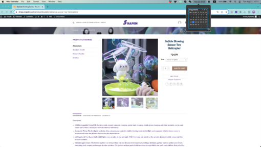 Bubble Blowing Sensor Toy Helicopter  - TY0338 - Image 13
