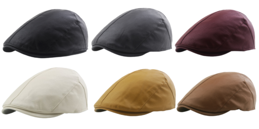 Classic Vegan Leather Flat Cap - AC1227 - Image 13