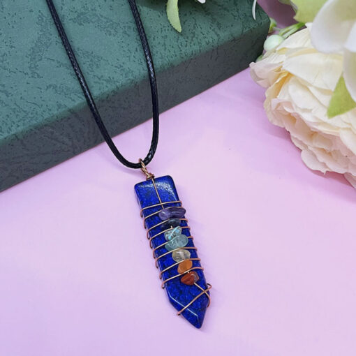 Natural Crystal Seven Chakra Veins Arrow Pendant - AC1232 - Image 5