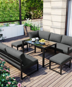 Garden Furniture Set, with reclining function, 4th gear adjustable backrest