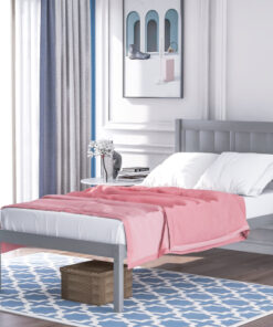 Wood Platform Bed Twin size Platform Bed with Headboard