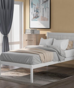Wood Platform Bed Twin size Platform Bed with Headboard