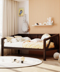 Twin size Daybed, Wood Slat Support, Espresso