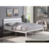 White Metal Frame Full Size Bed 1pc Casual Style Bedroom Furniture