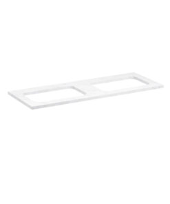 White engineering stone white rectangular double sink dressing table without sink manufactured stone