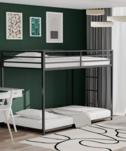 Adam Twin over Twin Metal Bunk, Black