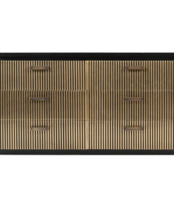 Allure Modern Style 6-Drawer Dresser Made With Mango Wood and Finished with Brass Metal