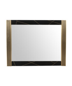 Allure Allure Modern Style Square Mirror Made With Mango Wood and Finished with Brass Metal
